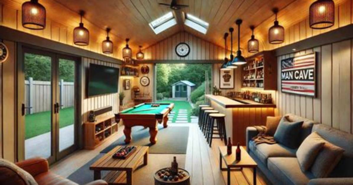 Before and After Inspiring Man Cave Shed and Game