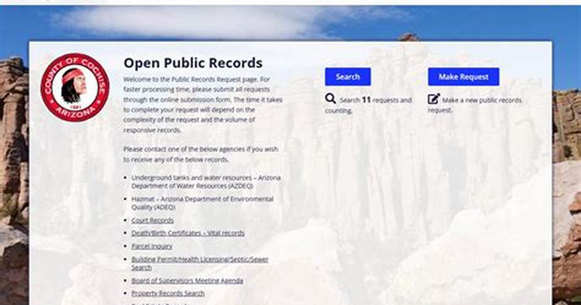 Behind the Cochise County Dockets Public Records and Documented