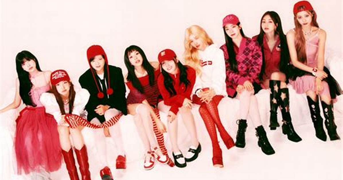 Close up on Twice S Red Strategy Stage Wardrobe Fabrics Cuts and High