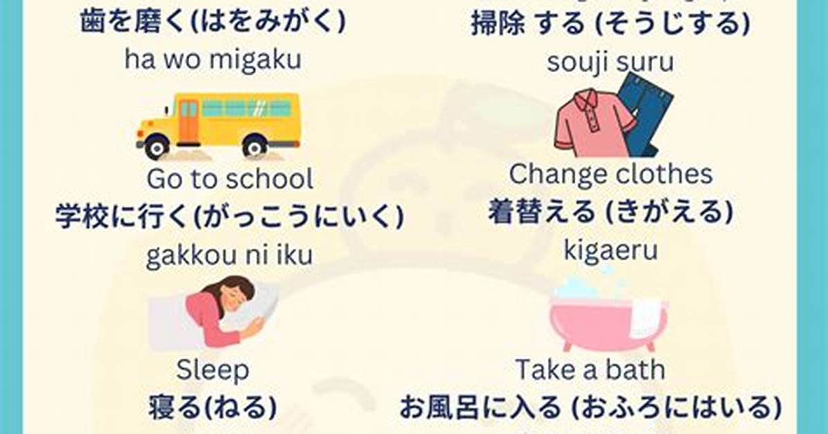 Daily Japanese Essentials Complete Morning Routine Vocabulary And