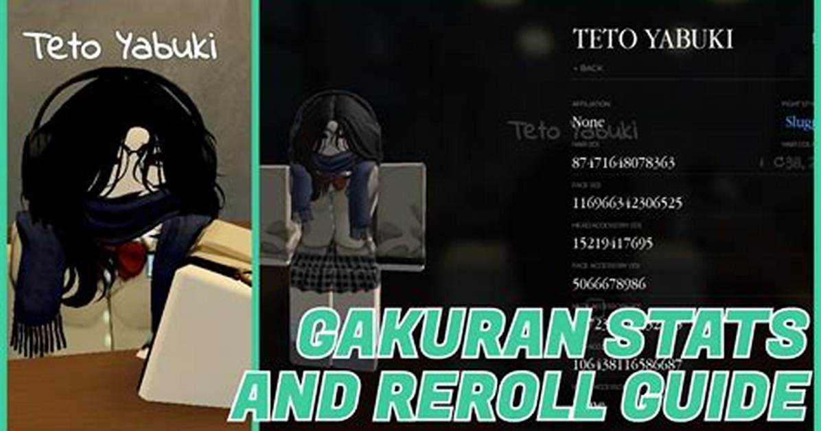 Do Hairstyle Stats Exist in Roblox Gakuran Myth Vs