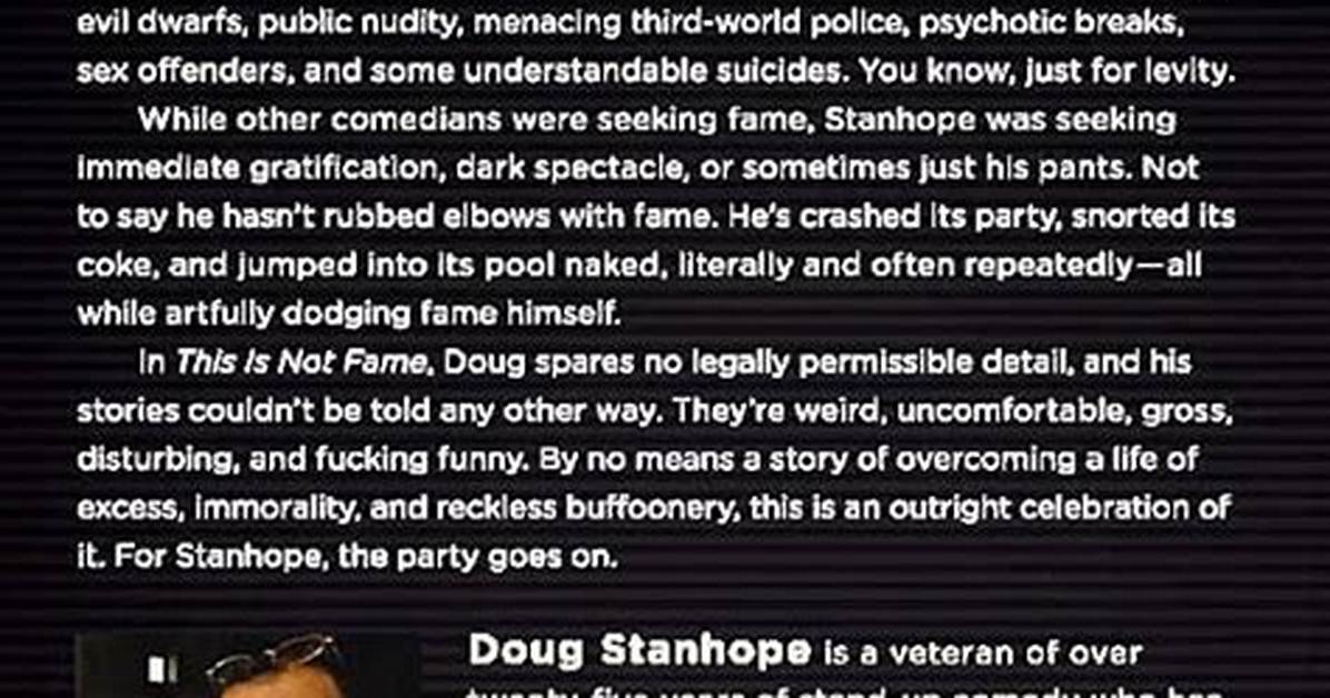Doug Stanhope Marriage Records and Past