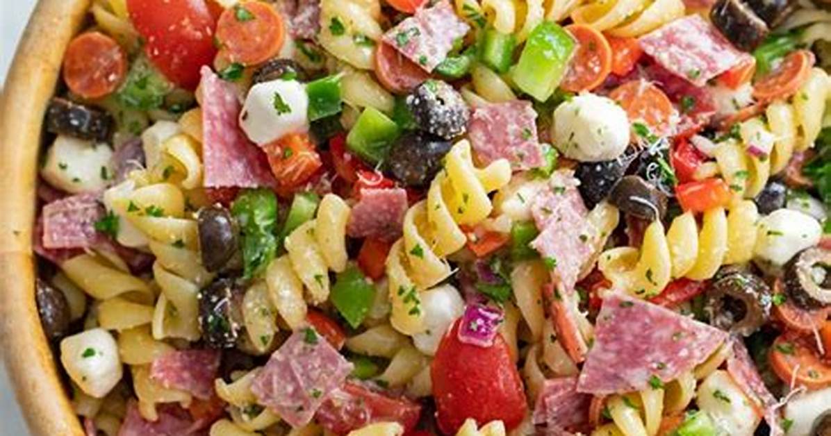 Easy Italian Pasta Salad Blueprint 15 Minute Prep Zero
