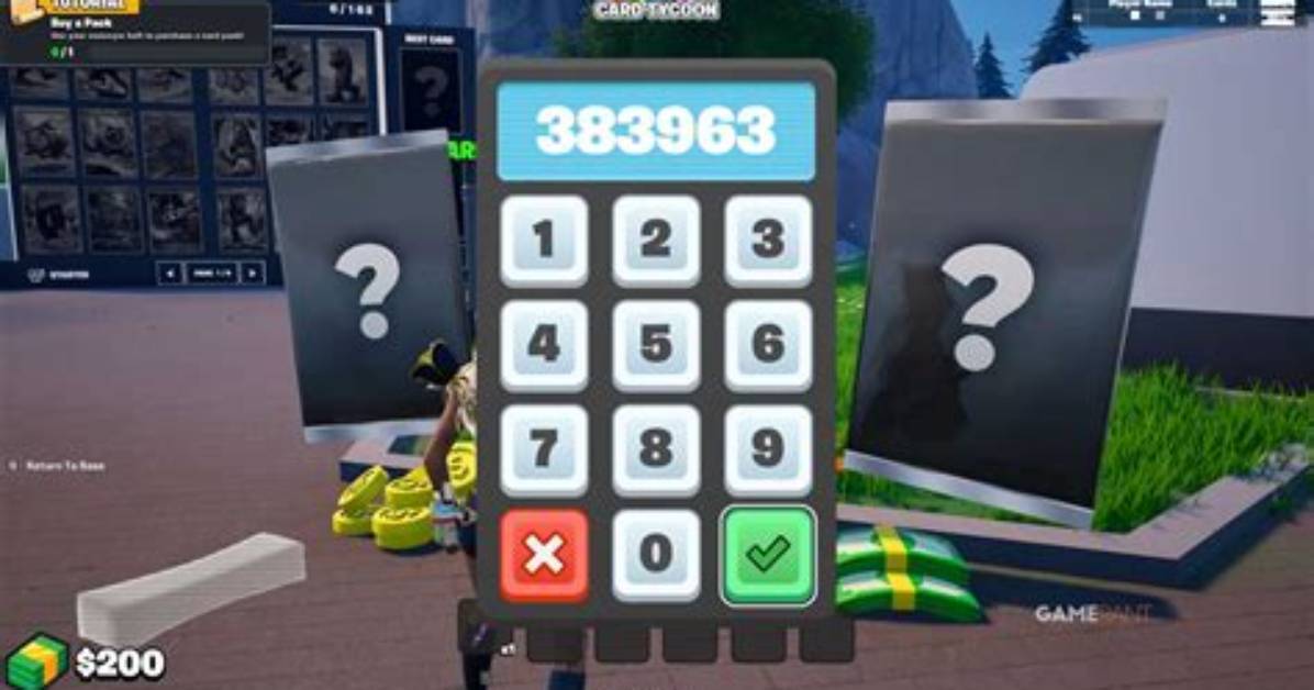 Fortnite Brainrot Card Tycoon Codes Are Secret Reward Codes