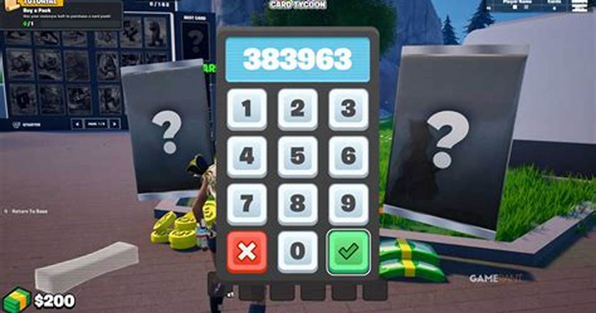 Fortnite Brainrot Card Tycoon Codes Are
