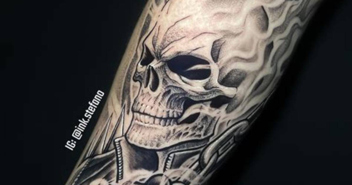 Ghost Rider Tattoo Meaning Guide Symbolism Placement And