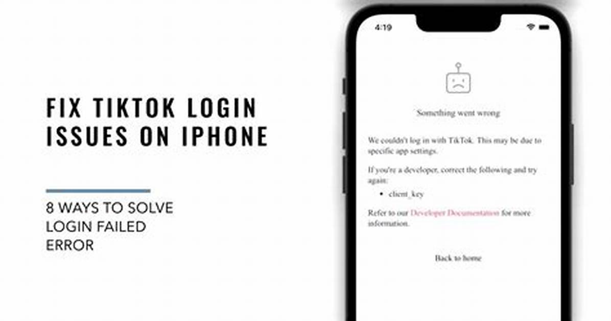 How to Fix Tiktok Login Issues