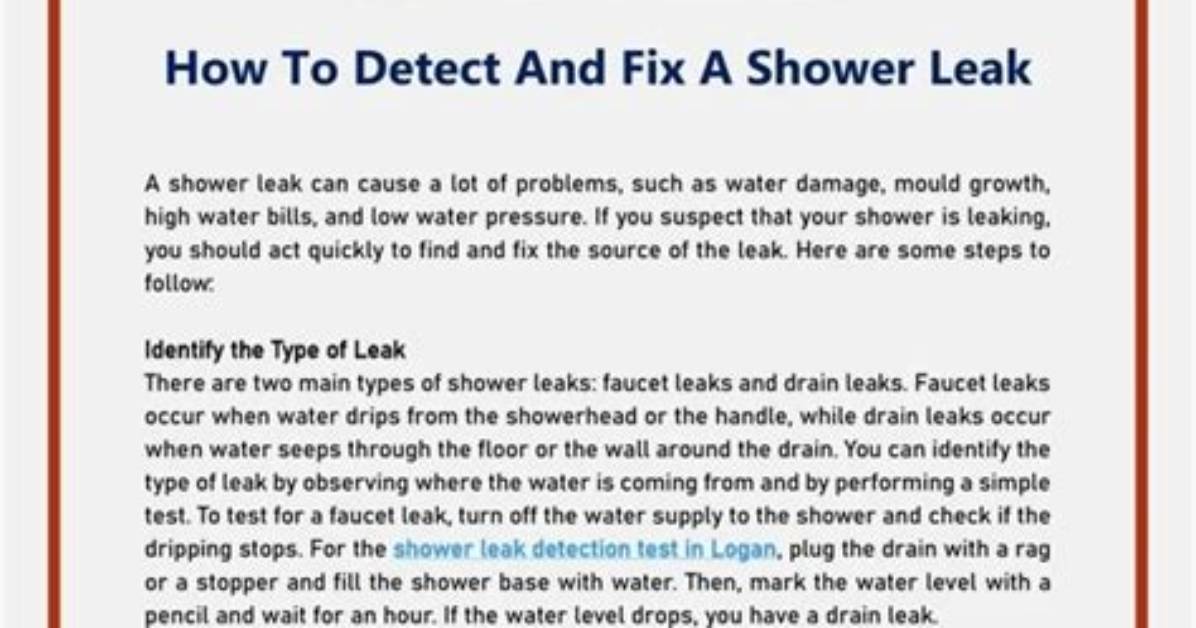 Investigating the Shower Leak Fix Fact Checking the 700 Diy