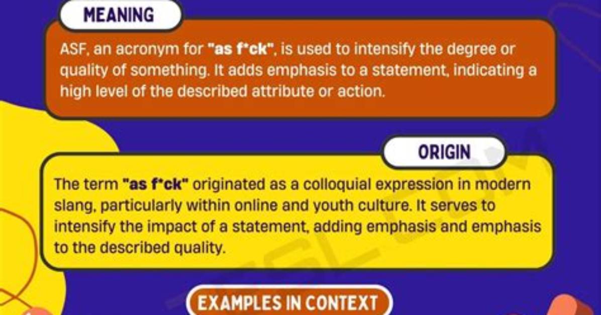 Is Asf Vulgar or Offensive Fact Checking Text Slang Meanings And