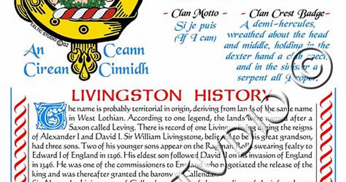 Is Livingston a Royal Clan Name Fact Checking Common Heritage Myths And