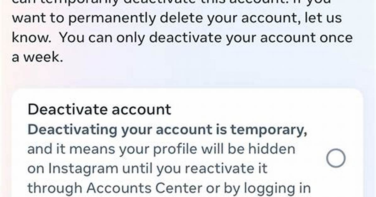 Logging out vs Deactivating Instagram Fact Checking Common Account
