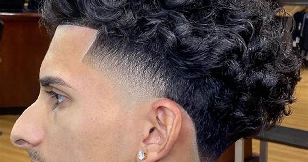 Low Taper Fade Curly Hair Before and After the Visual