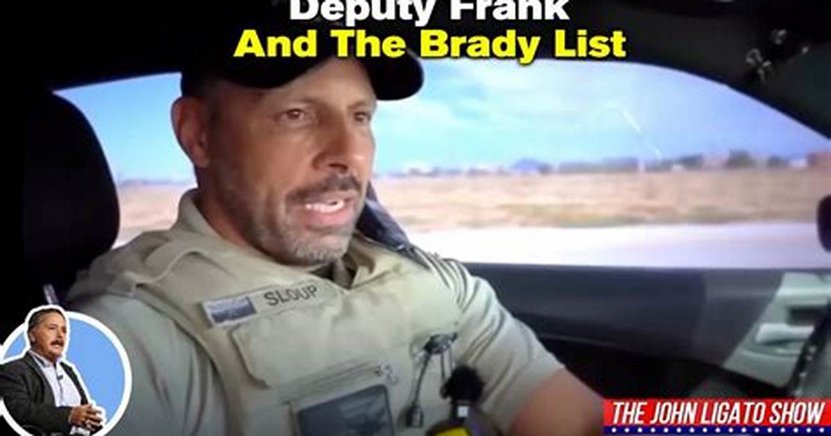 Lt Frank Sloup Brady List Controversy a Complete Breakdown of Events And