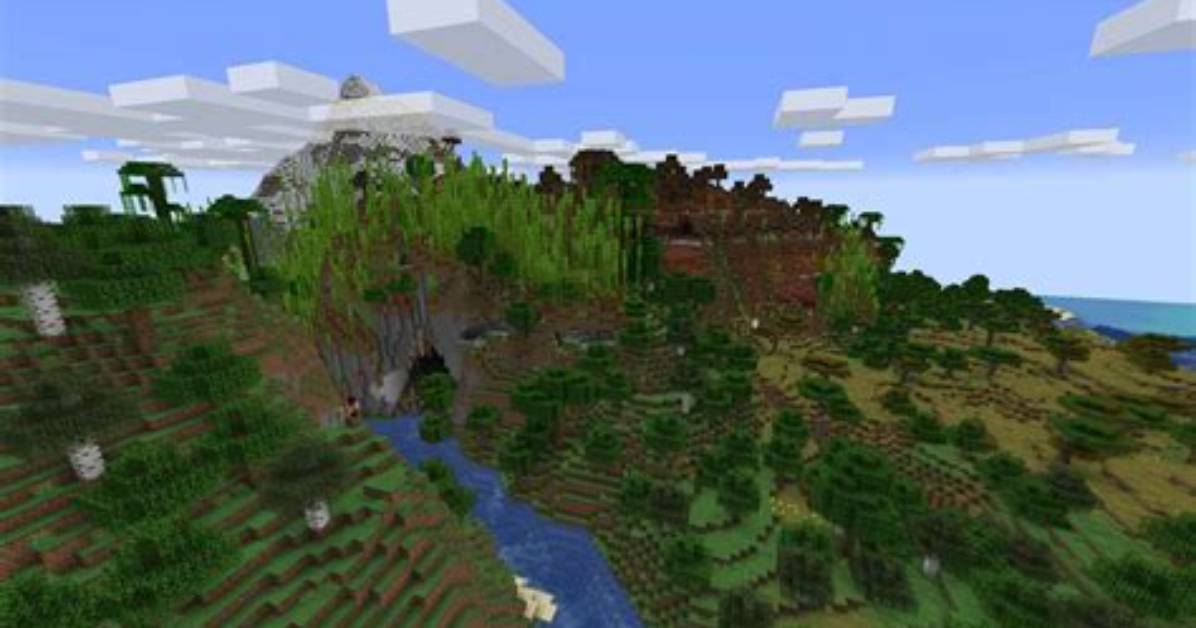 Minecraft Terrain Generation Evolution Building on Cliffs