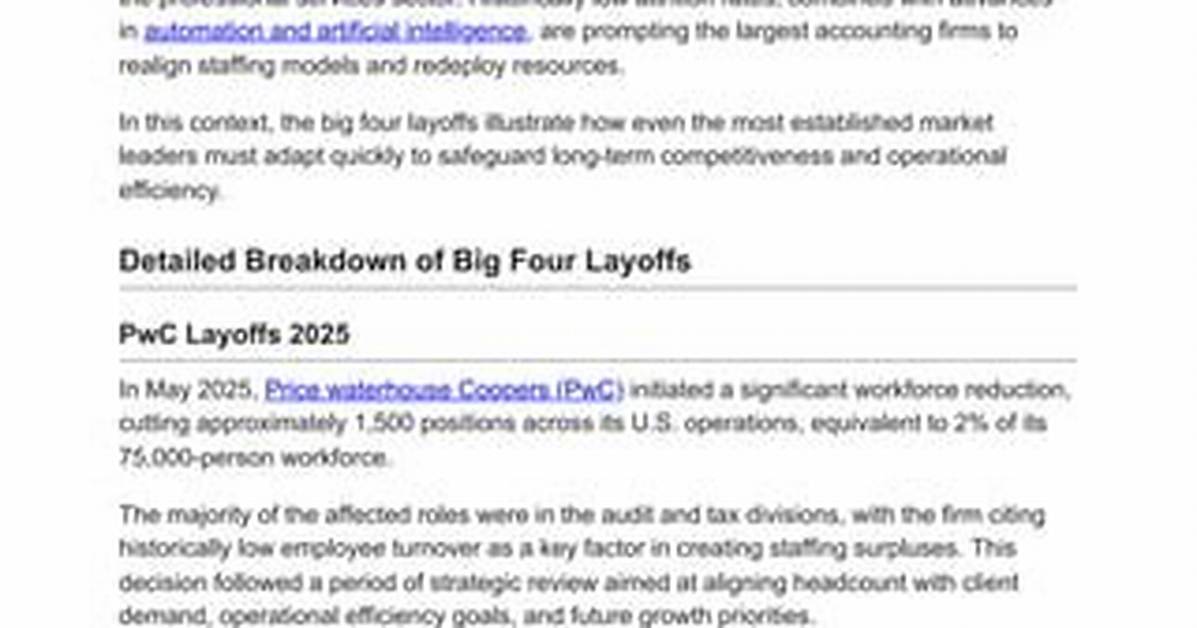 Pwc Layoffs and Bonus Cuts 2026 Answers on Affected Roles Ai Shifts And