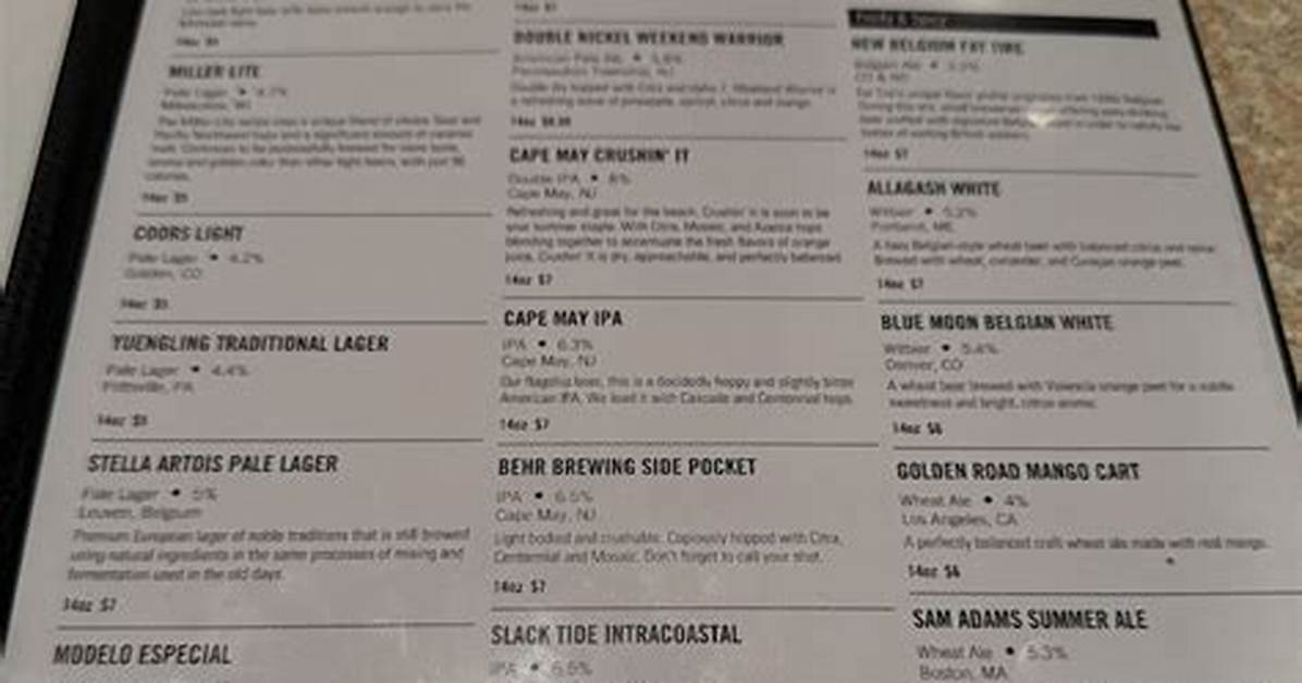 Red Brick Ale House Menu Cost Check Happy Hour Deals Portions And