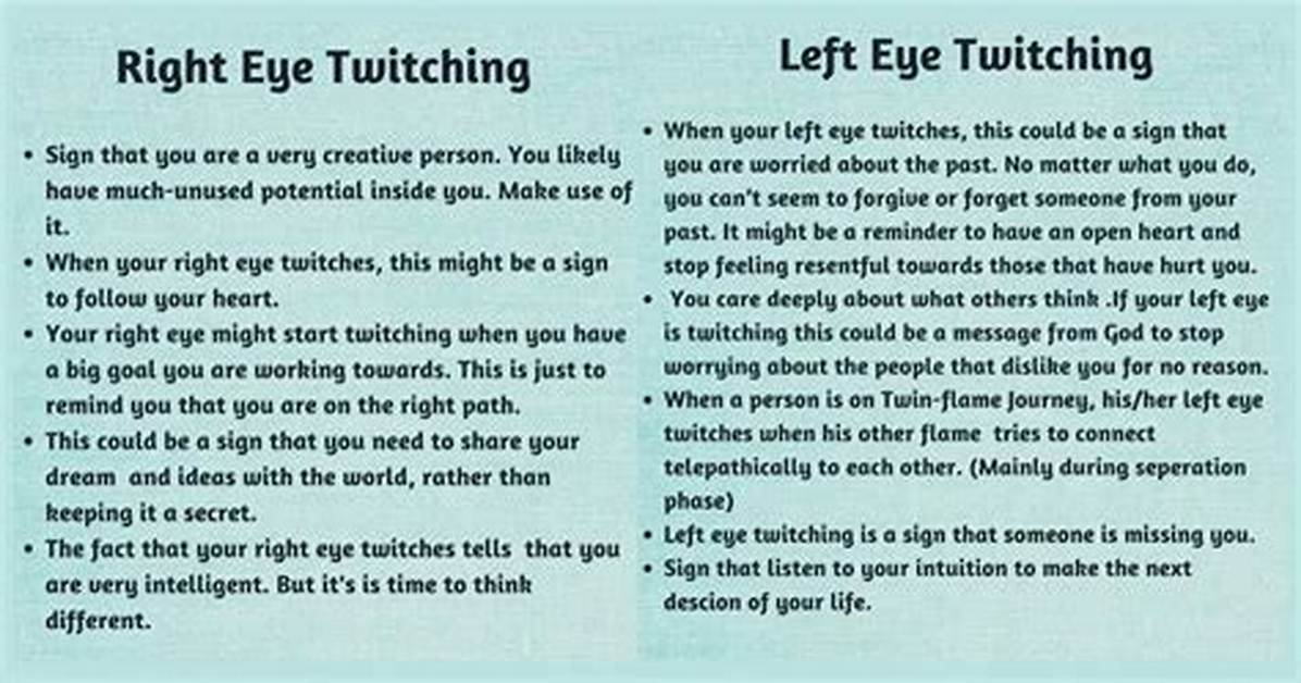 Right Eye Twitching Spiritual Meaning vs Myokymia What Science