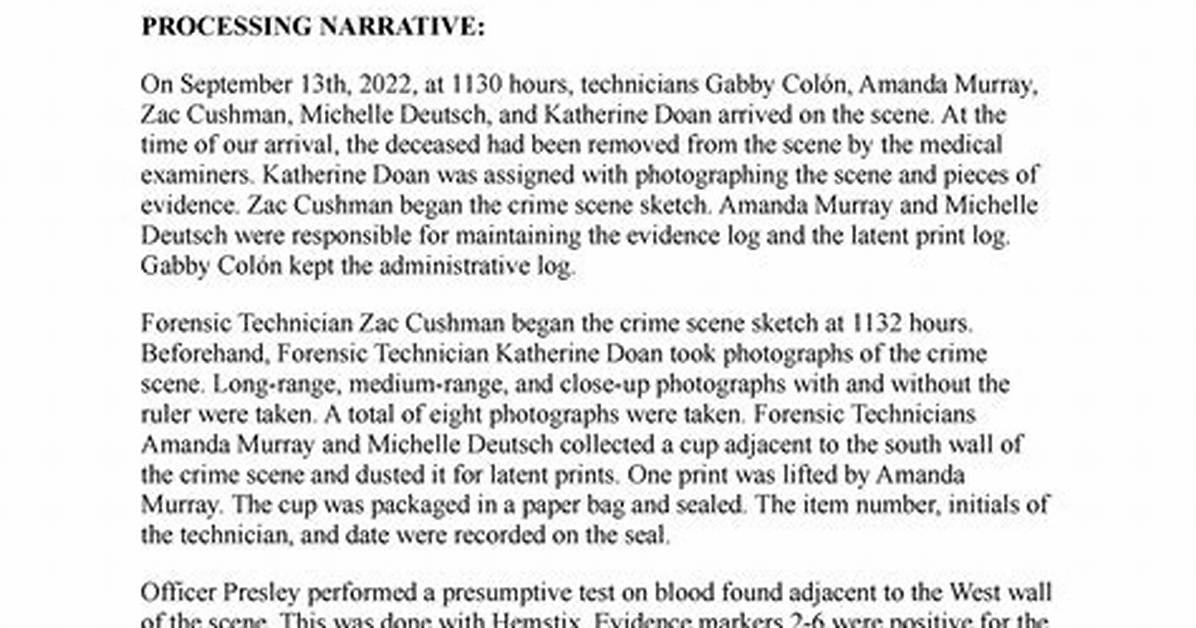 Scene Evidence and Police Reports Lasjon Kathleen Trader Crash