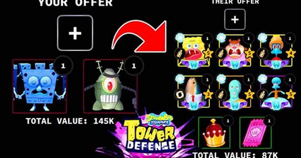 Spongebob Td Trading Tier Proof Real Lobby Swaps and Verified