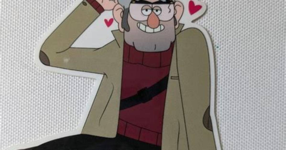 Stan Pines Bumper Stickers up Close