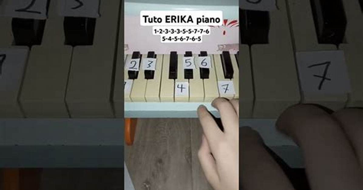 Step by Step Erika Piano Visual Guide Key Placements Letter Notes And