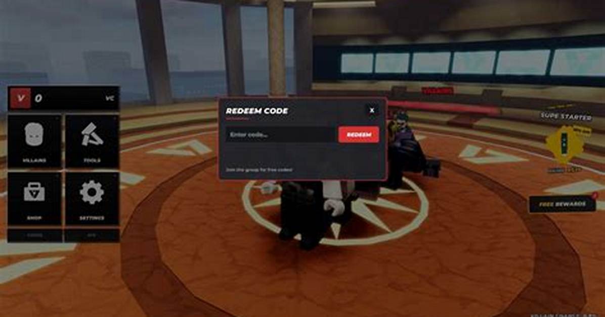 Tested Working Verified Hide from the Villain Codes and Ui