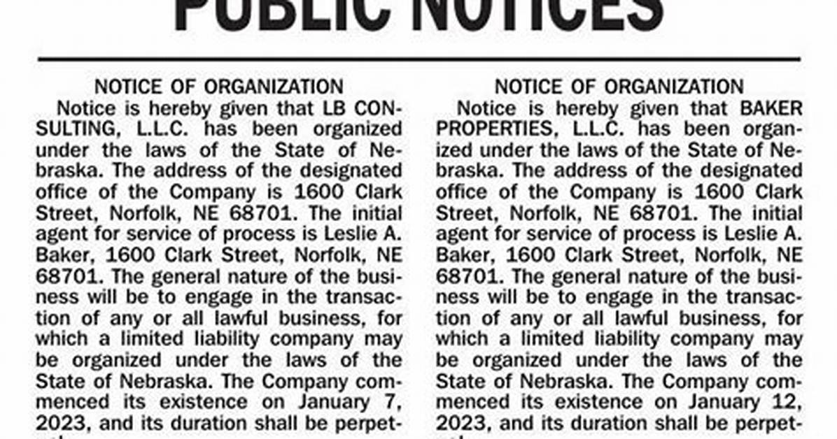 The Sayles Name in Public Notices