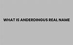 The Truth Behind Anderdingus: Real Name, Origins, and Family Behind the Meme