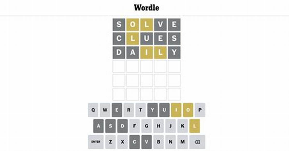 Today S Wordle Clues and Letter Grid Breakdown Step By