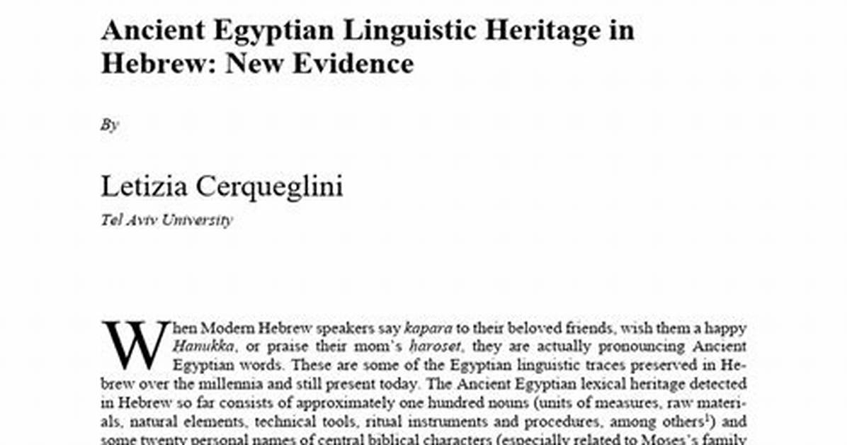 Unpacking Kariel Linguistic Evidence and Ancient