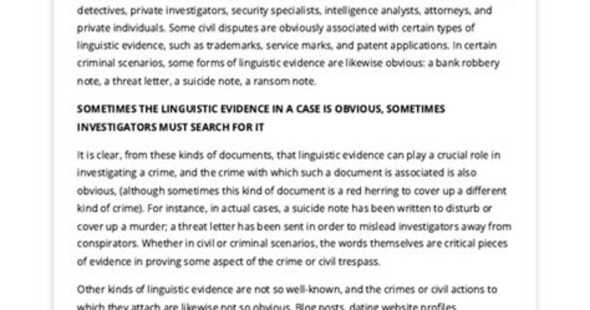 Unpacking Kariel Linguistic Evidence And