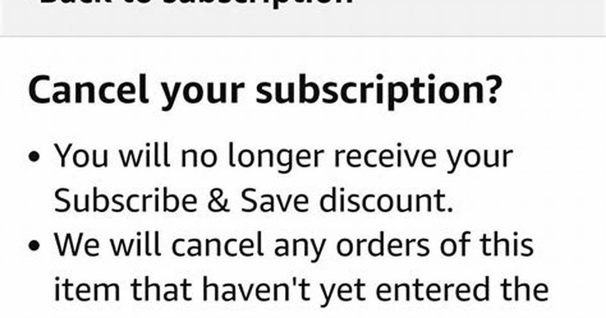 Visual Walkthrough How to Cancel Amazon Subscribe and Save on App And