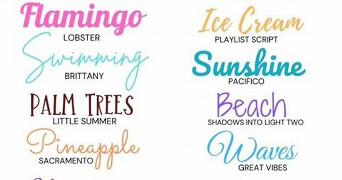 What Font Is the Summer I Turned Pretty Visual Comparison And