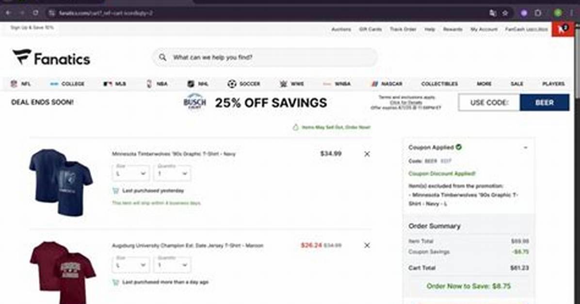 Why Fanatics Promo Codes Fail Fact Checking Coupon Sites And