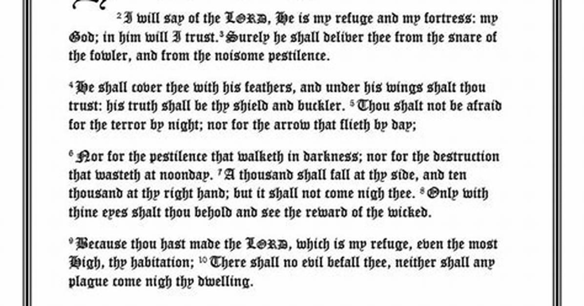 Why Psalm 91 King James Version Remains the Most Powerful Prayer for Times of Fear And